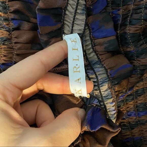 Karlie Smocked Ruffle Leopard Print Square Neck Mini Dress Small - Picture 10 of 10